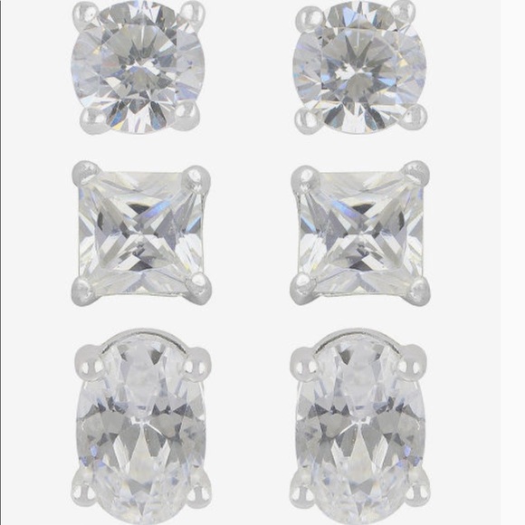 Forever Radiant SS925 3prs AA+ CZ Diamond Earrings - Picture 7 of 8